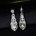 Shiny VENUS Crystal Long Dangle Earrings For Women Exquisite Rhinestone Hollow Stud Eardrop Bridal Weddin_voghion.com