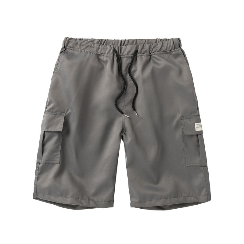 Short de sport en coton pour étudiant, coupe ajustée, pantalon cinq-quarts ample et décontracté, pantalon de basket-ball grande taille pour homme_voghion.com