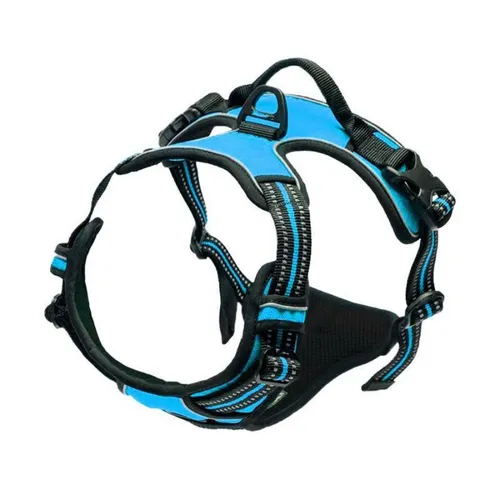 Nee Pull Dog Harness Front Clip Heavy Duty Reflektéieren Easy Kontroll Handle Fir Grouss Hond Spadséiergank_voghion.com