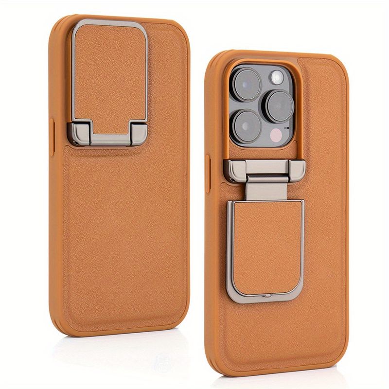 15 Pro Max Flip Lens Holder Case - Premium Leather Construction, Protective, Stylish, and Functional - Perfect for Photography Enthusiasts_voghion.com