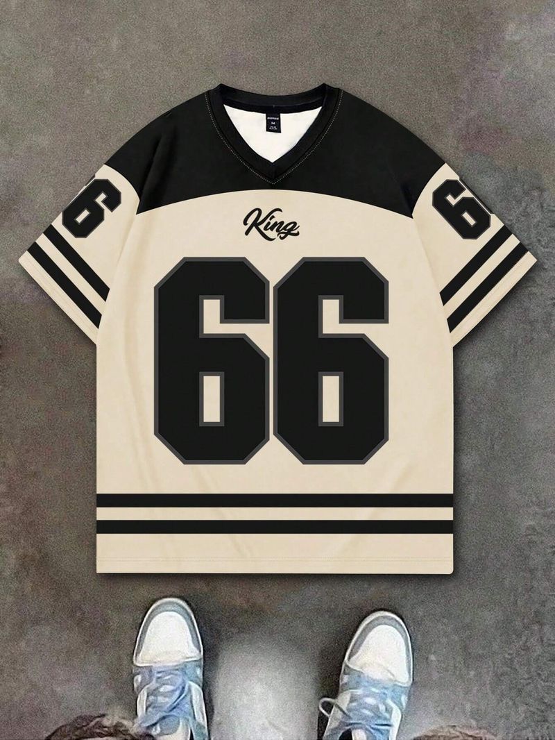 [Jersey]Women's Clothing Retro Retro Sports Style Sports V Neck T Shirt Quick Drying Comfortable Breathable_voghion.com