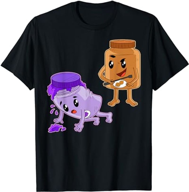 Funny - Peanut Butter Jelly T-Shirt_voghion.com