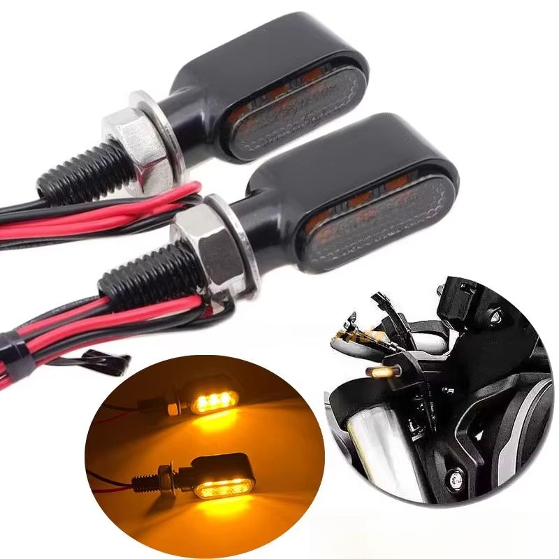 Mini LED Motorcycle Turn Signal Indicator DRL Daytime Running Light For For Harley 883 1200 48 750,Universal For 12V Singal Lamp_voghion.com