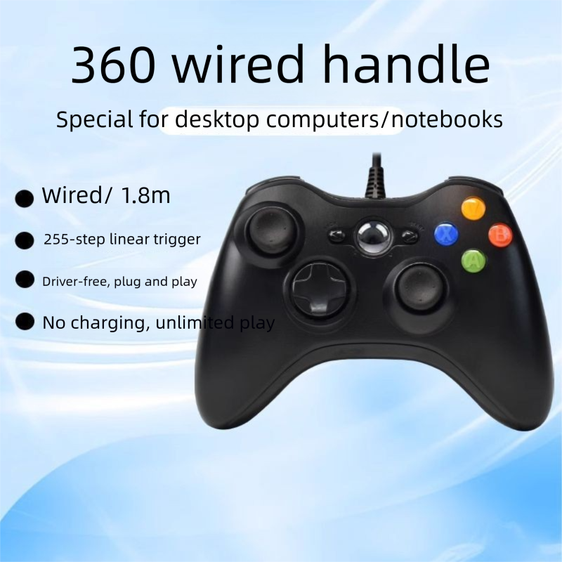 Controller di gioco XBOX360 cablato per PC TV Steam Universal USB Linear Trigger 2K It Takes Two_voghion.com