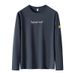 Long Sleeved T-Shirt, Men's Slim Fit, Oversized, Fat And Elastic Korean Version, Printed T-Shirt, Round Neck, Trendy_voghion.com