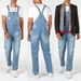 New summer streetwear ripped overalls high waisted men's jeans_voghion.com