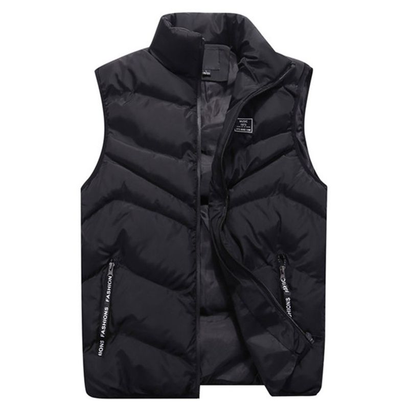 Herrenbekleidung Herren Herbstjacke Lässige Daunenweste aus Baumwolle Herrenweste_voghion.com