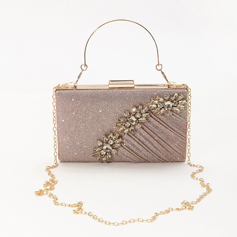 Borsa da sera in PU con strass in oro rosa, nuova, stile Flash, da donna, pochette per feste e banchetti, borsa a tracolla_voghion.com