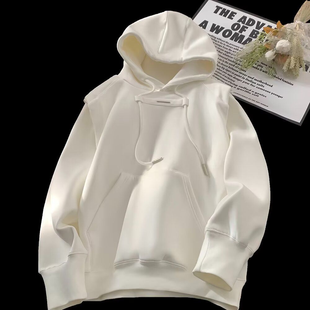 Capuchon sweatshirt voor heren in de lente en herfst, nieuwe high-end stijl, coole en losse casual hoodie jas_voghion.com