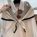 Elegante sciarpa a righe per donna, versione coreana, versatile, primavera e autunno, 90% seta._voghion.com