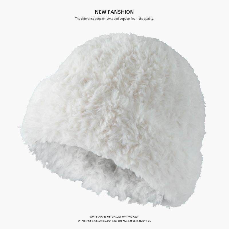 Grand bandeau chaud en peluche pour enfants, protection des oreilles d'hiver, ample, empilé, polyvalent, tricoté, visage montrant un petit chapeau en laine, nouvelle collection automne et hiver_voghion.com