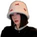 Women's Rabbit Fur Bow Plush Fisherman's Hat, Fall/Winter 2025 New Bucket Hat_voghion.com