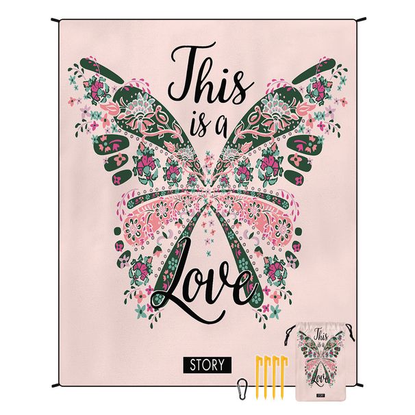 Custom Printed Beach Mat - Quick-Dry, Sand-Free & Portable (200x150cm, Polyester, For Travel & Outdoor Activities)_voghion.com