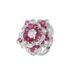 Mikro-Set Diamant Ring Topas Taubenblut Rubin verstellbarer Ring Damen_voghion.com