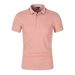 QFV507045555501<2 2024 New Cross-Border Solid Color Men's Polo Shirt Large Size Plain Stand Collar T-Shirt European And American Loose_voghion.com