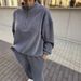 Women's Zip-Up Fleece Tracksuit Set – Oversized Lounge Two-Piece With Long Pants (S-Xl) Fashion Trends_voghion.com
