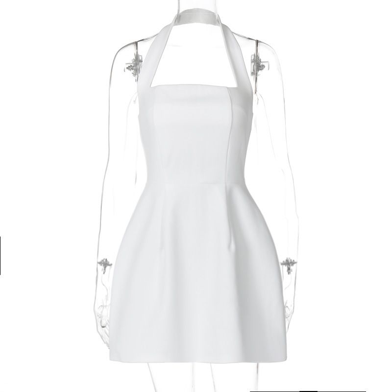 Damenbekleidung Sommer New Style Fashion Temperament One Shoulder Tube Top Neckholder Rückenfreies Kleid_voghion.com