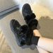 Kurzrohr-Schneestiefel für Damen, Winter plus Samt, 2023 neuer Fellknäuel, verdickte und warme, einbeinige Beanie-Baumwollschuhe_voghion.com
