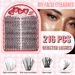 False Eyelashes Single Cluster Segmented D Curved Curled False Eyelashes Set 8 16mm Classic Natural Thick Eyelashes_voghion.com