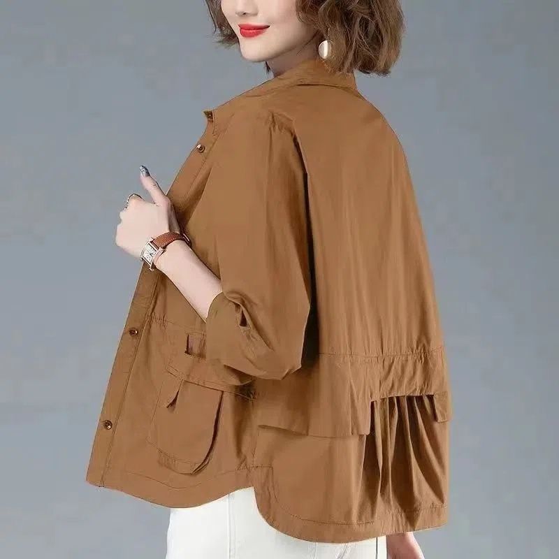 2023 nuove giacche da donna estive Spri giacca a vento causale Famale cappotto di base sottile giacca leggera capispalla donna_voghion.com