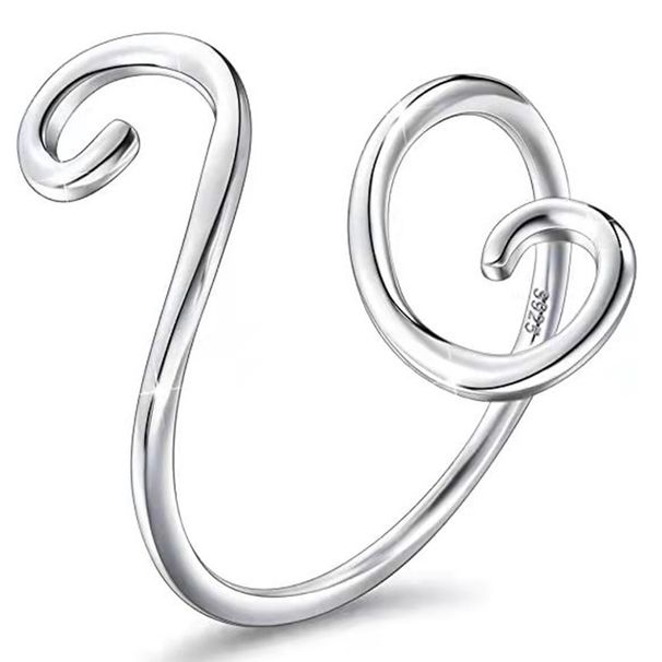 S sterling con regolabile per donna, piccolo cerchio e anello in argento con apertura mobile accessorio bracciale_voghion.com