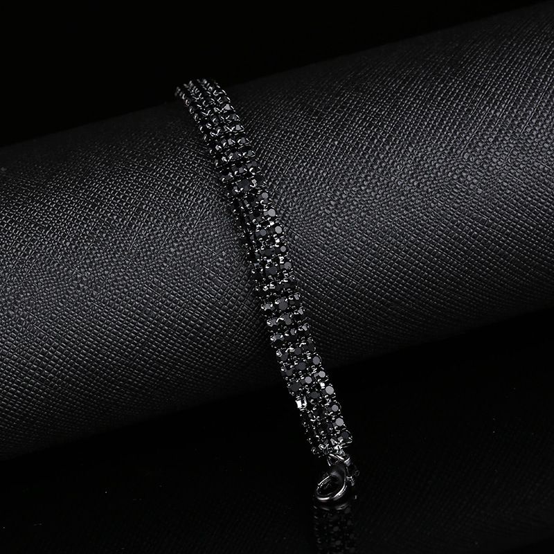 Set di gioielli da donna, alla moda, popolari, con catena a griffe intarsiata con diamanti, bracciale per ragazze splendente, tre colori tra cui scegliere_voghion.com
