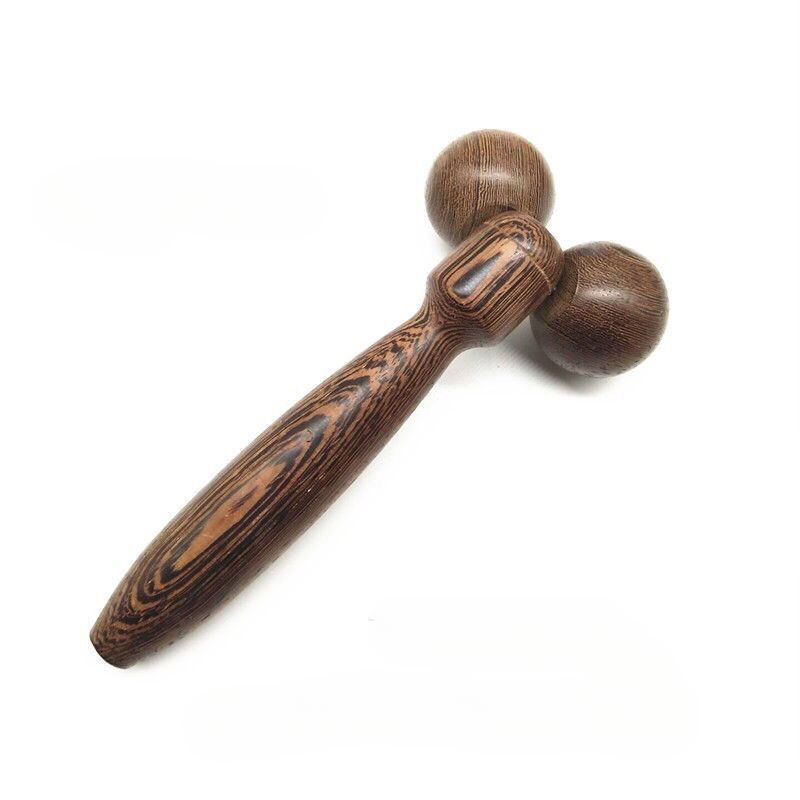 Massage Stretching Roller Facial Wooden Slimming Device Massager Muscle Double Ball Full Body Neck Chicken Wing Wood_voghion.com