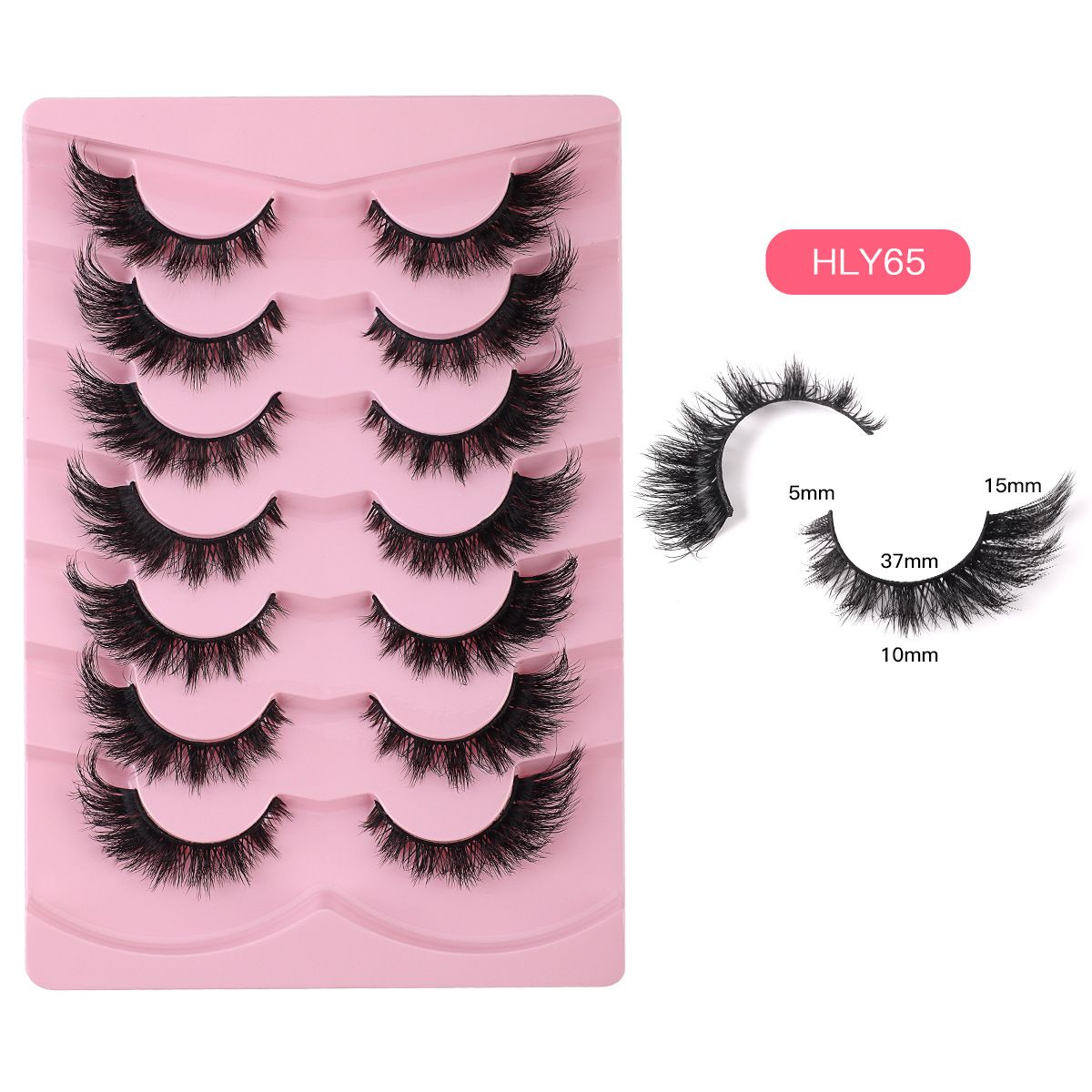 New 7 pairs of fitted eye tail plus long false eyelashes Thick fox eye cat eye eyelashes_voghion.com
