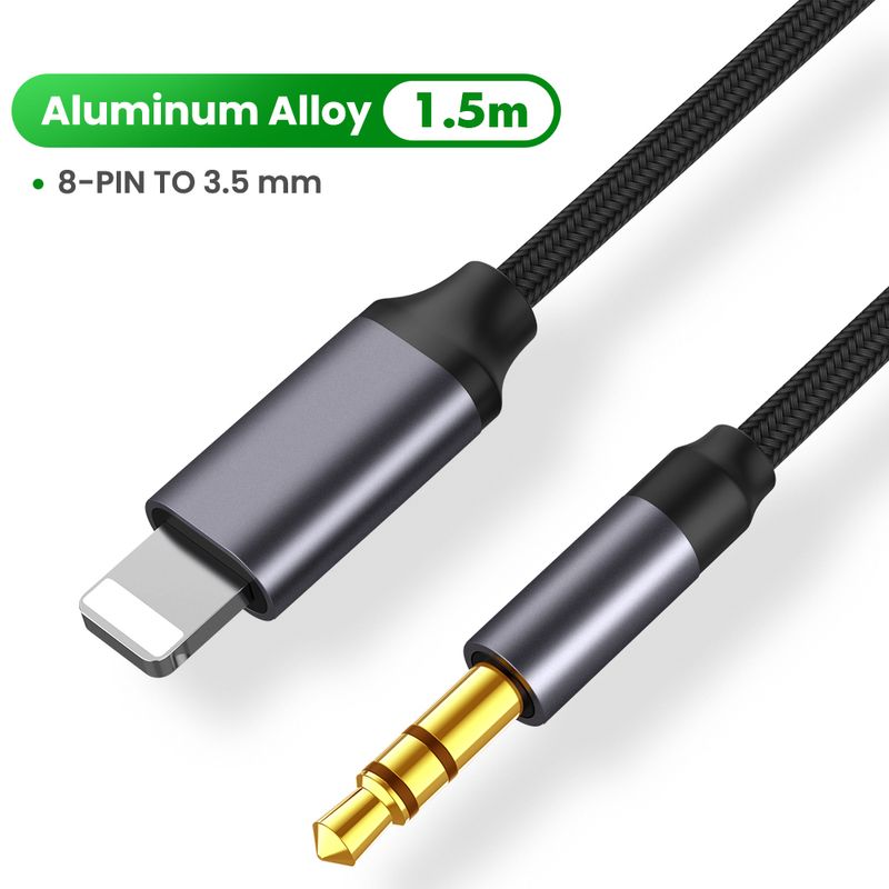 3,5 mm Jack Aux kaabel auto kõlari kõrvaklappide adapter iPhone 14 13 12 11 Pro helijagamiskaabel iOS 14 jaoks_voghion.com