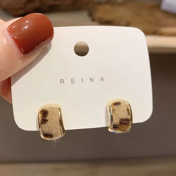 Stampa leopardata con ago argentato autunno inverno semplice e di nicchia, nuovo stile francese di alta qualità piccolo con temperamento_voghion.com