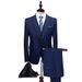 Men's Clothing Set Men 3 Pieces Slim Fit Casual Tuxedo Suit Male Suits Set_voghion.com