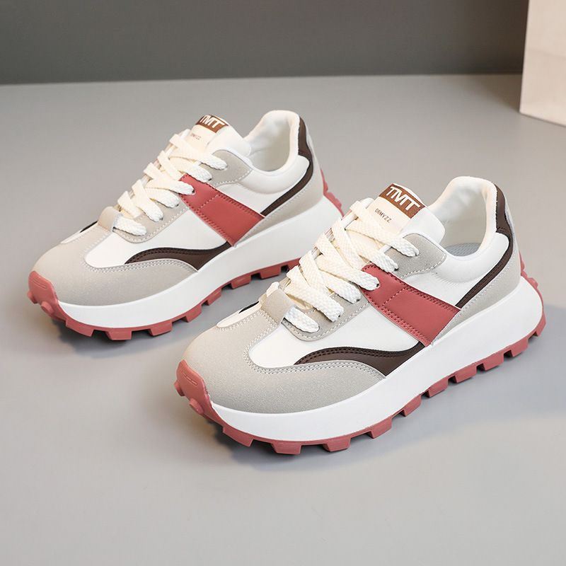 Neue farbige Sportschuhe für Damen im Jahr 2024, trendige Ware, atmungsaktiv, lässig, dicke Sohle, erhöhte Schuhe_voghion.com