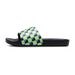 One Word Drag Men's Black And White Checkerboard Large EVA Soft Bottom Beach Slippers Slide Slippers_voghion.com