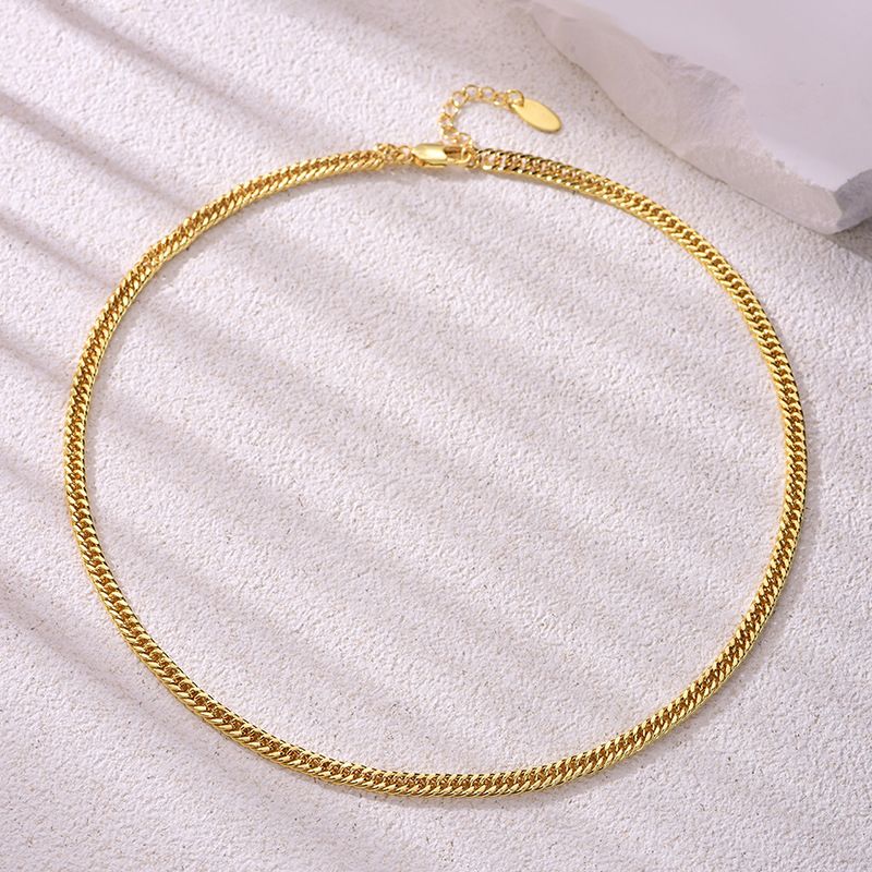 Collana girocollo in rame con catena spessa, stile hip-hop, alla moda, per uomini e donne cubani._voghion.com