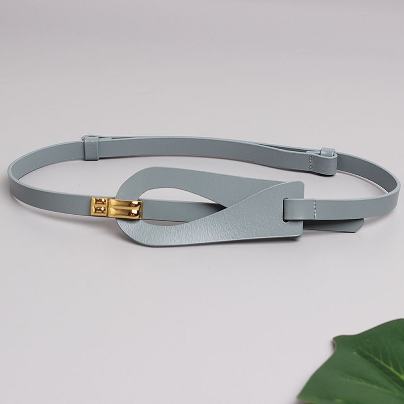 Women's dress decorated shirt with belt and girdle, versatile fashion waistband wide belt for women with skirt_voghion.com