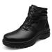 Men's Martin Boots Fleece Thermal Cotton Boots Casual High-top Tooling Boots Men's Boots Comfortable Large Size Shoes_voghion.com