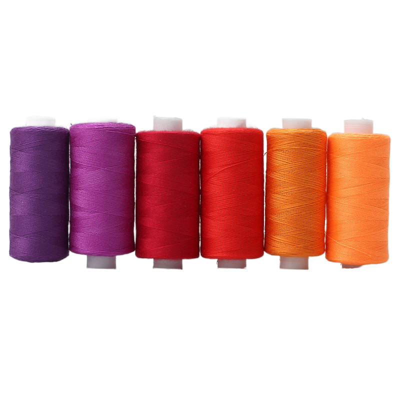 6 sztuk/zestaw gospodarstwa domowego wielokolorowe 402 nici do szycia do szycia ręcznego Diy nici poliestrowe akcesoria do szycia_voghion.com