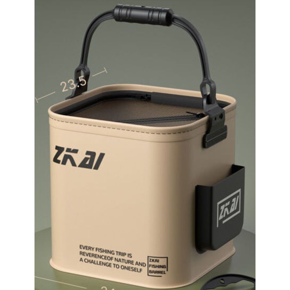 Seau de pêche pliable multifonction, portable et résistant à l'usure, pour la pêche aux leurres et la pêche sauvage_voghion.com