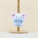 Plush Adorable Elephant Cartoon Keychain Soft Stuffed Toy For Bags In Gray Pink And Blue_voghion.com