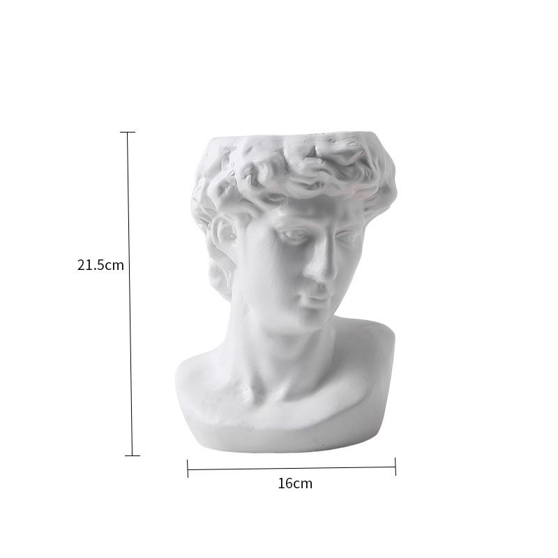 Künstlerisches Porträt David Keramik Succule Grüner Rettich Kopf Dekoration Arrangeme Home Vase Skulptur Blumentopf_voghion.com