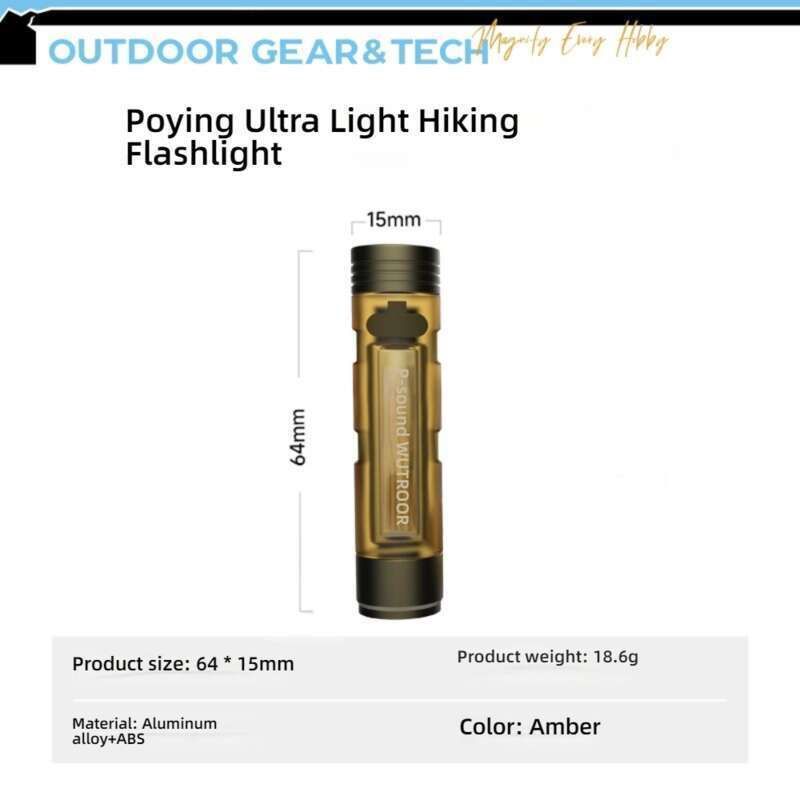 Yunshan Poying Ultra Lightweight Flashlight Outdoor Strong Light Multi Functional Charging Camping Mini Portable EDC Hat_voghion.com