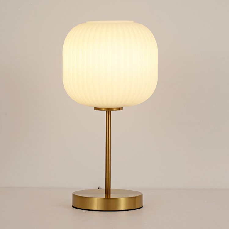 Lampe de chevet tactile en verre de style nordique, douillette, romantique, à intensité variable, idéale pour une chambre à coucher, un bureau ou un salon._voghion.com