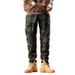 Men's Camo Cargo Pants – Vintage Military Style Relaxed Fit Joggers With Drawstring & Multi-Pockets_voghion.com