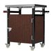 0utdoor Grill Cart With Stainless Steel Tabletop, Wheels & Storage - Waterproof BBQ Serving & Bar Cart_voghion.com