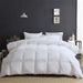 TTC Premium Duck Down Comforter – 80% White Duck Feather Filling, Hypoallergenic & All-Season Comfort (White/Dark Grey/Mist Blue, Twin/Queen/King_voghion.com