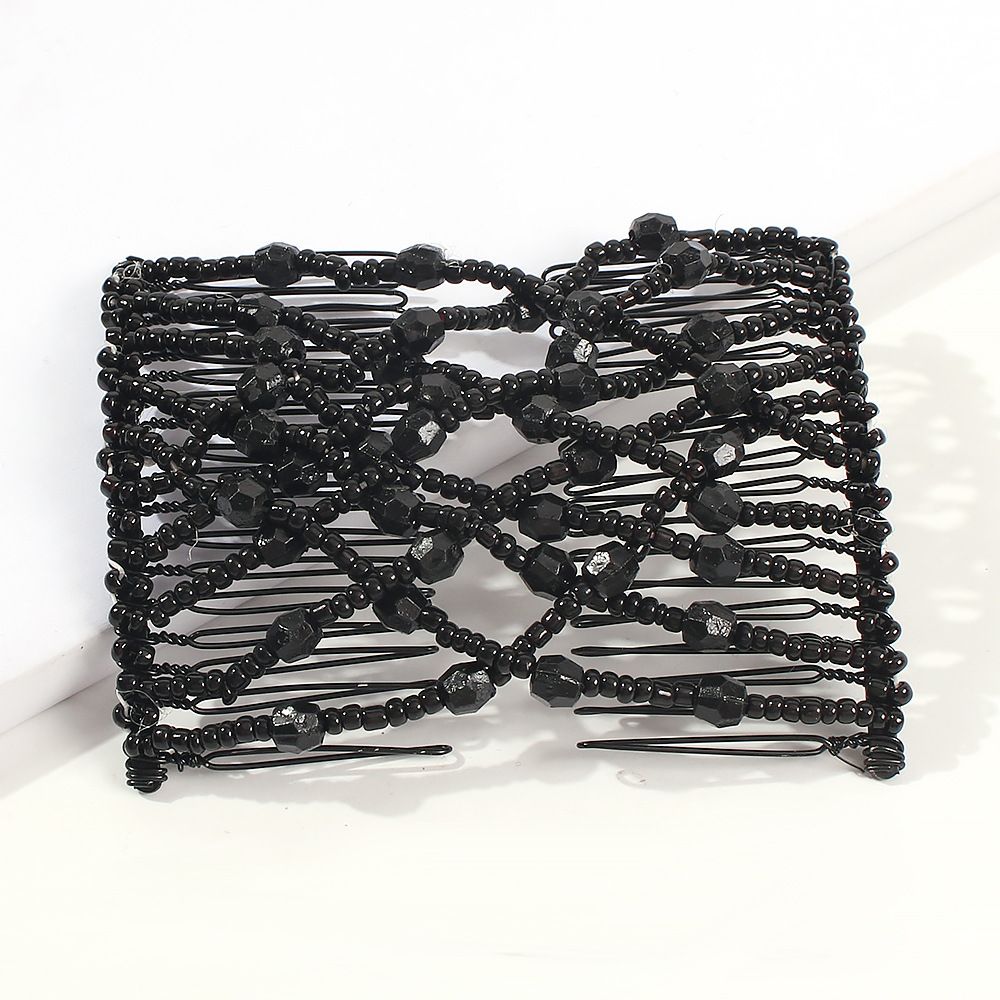 F1424 Kreativ elastisk insättning Lata köttbullehuvud Mångsidiga stiltillbehör Mode magisk hårkam_voghion.com