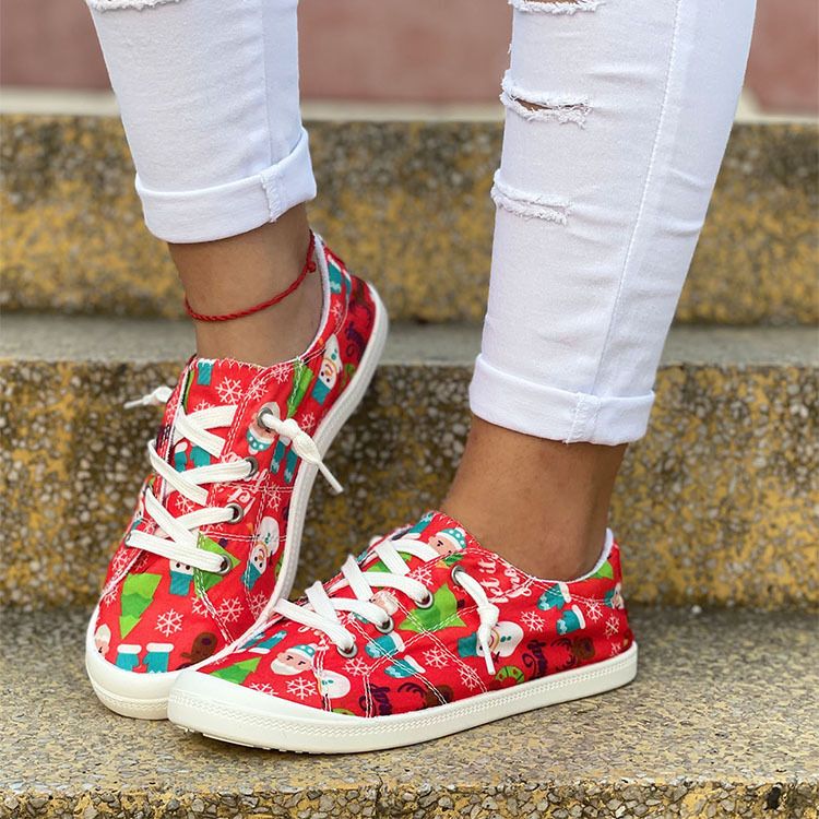 Plateau-Stil, flache Stoffschuhe, lässige Damenschuhe in großen Größen_voghion.com