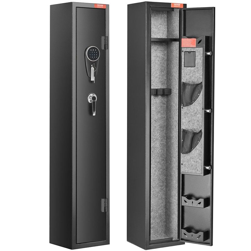 VEVOR 3 Rifles Gun Safe, Rifle Safe With Lock & Digital Keypad, Quick Access Gun Storage Cabinet With Removable Shelf, Pistol Rack, Rifle Cabinet For Home Rifle And Pistols_voghion.com