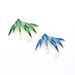 Simple Oil Drop Blue And Green Bamboo Leaf Brooch Temperament Anti-light Imitation Pearl Pin Men's And Women's Models_voghion.com