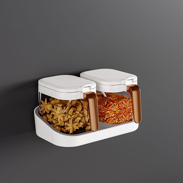 Kryddburk hushållskök väggmonterad kryddning salt krydda MSG förvaringslåda väggmonterad kryddlåda kombinationskostym_voghion.com